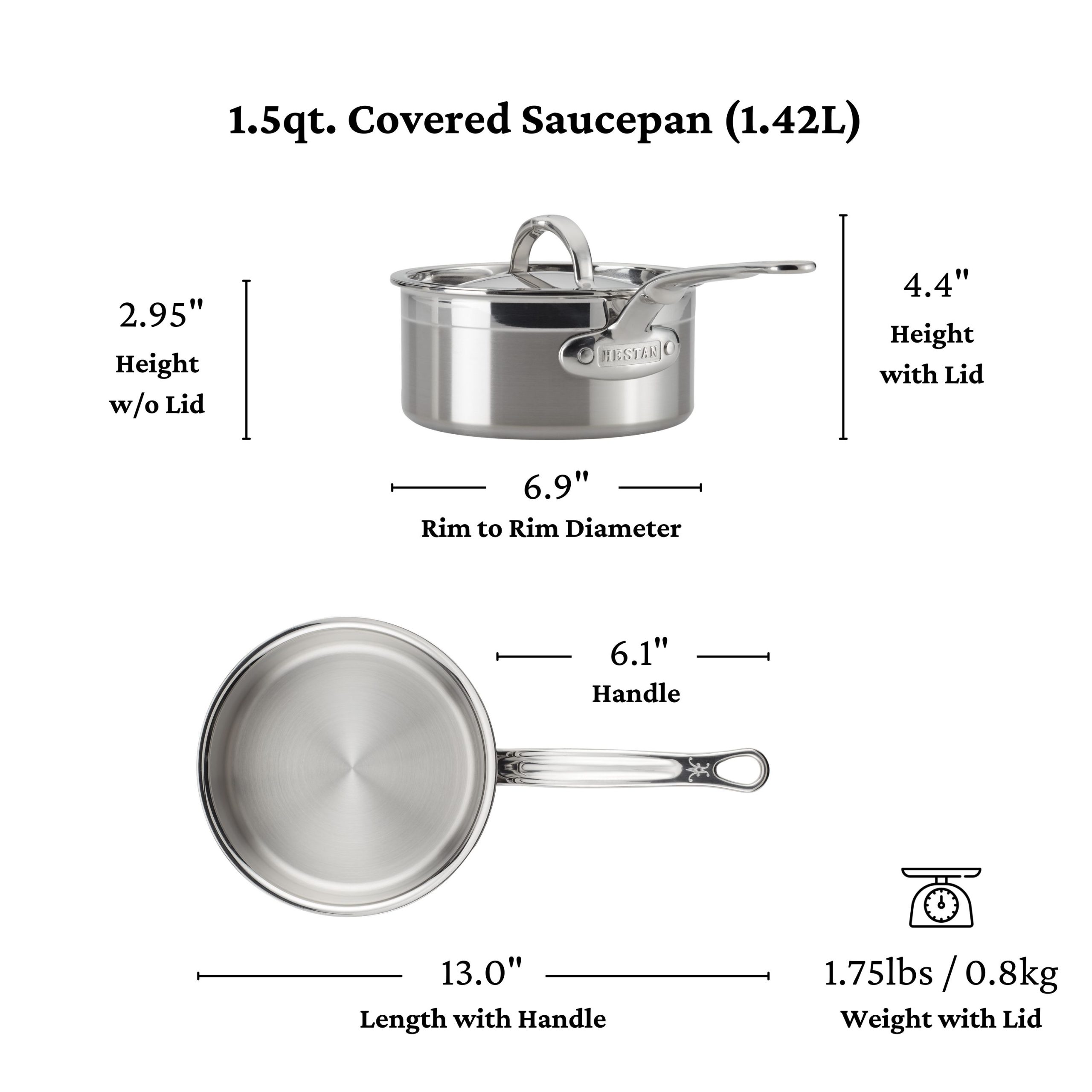 1.5qt Covered Saucepan (16cm) - Image 2